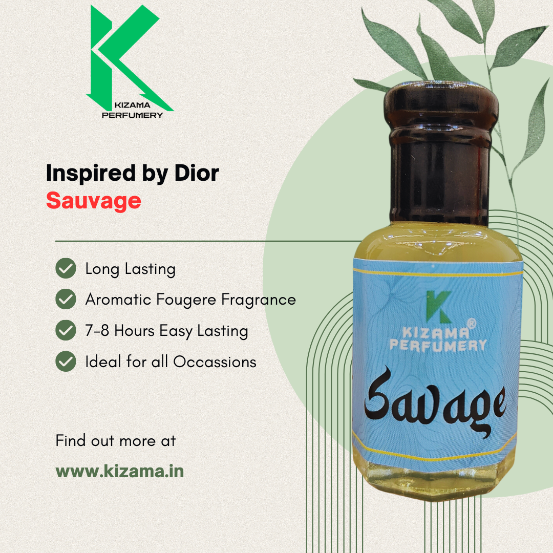 Kizama Savage Attar for Men Inspired by Dior's Sauvage Perfume Kizama Perfumery