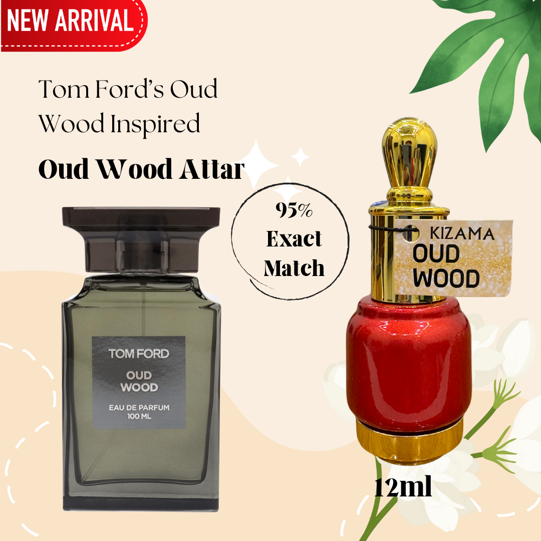 Kizama Oud Wood Attar For Men & Women Inspired by Tom Ford's Oud Wood Perfume KizamaPerfumery