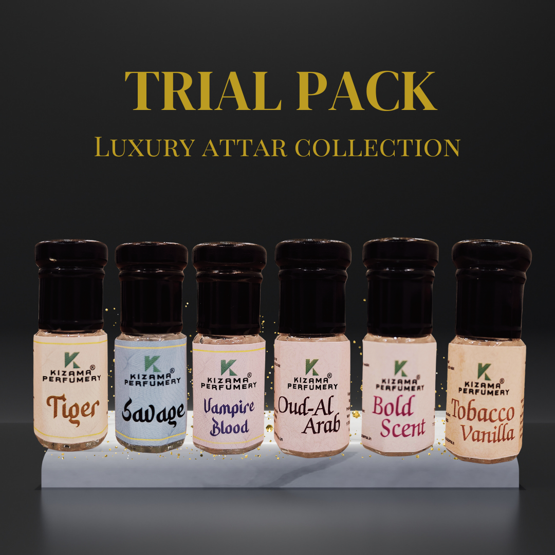 Kizama Bestselling Attar Tester Combo 3ml each Set of 6 Kizama Perfumery