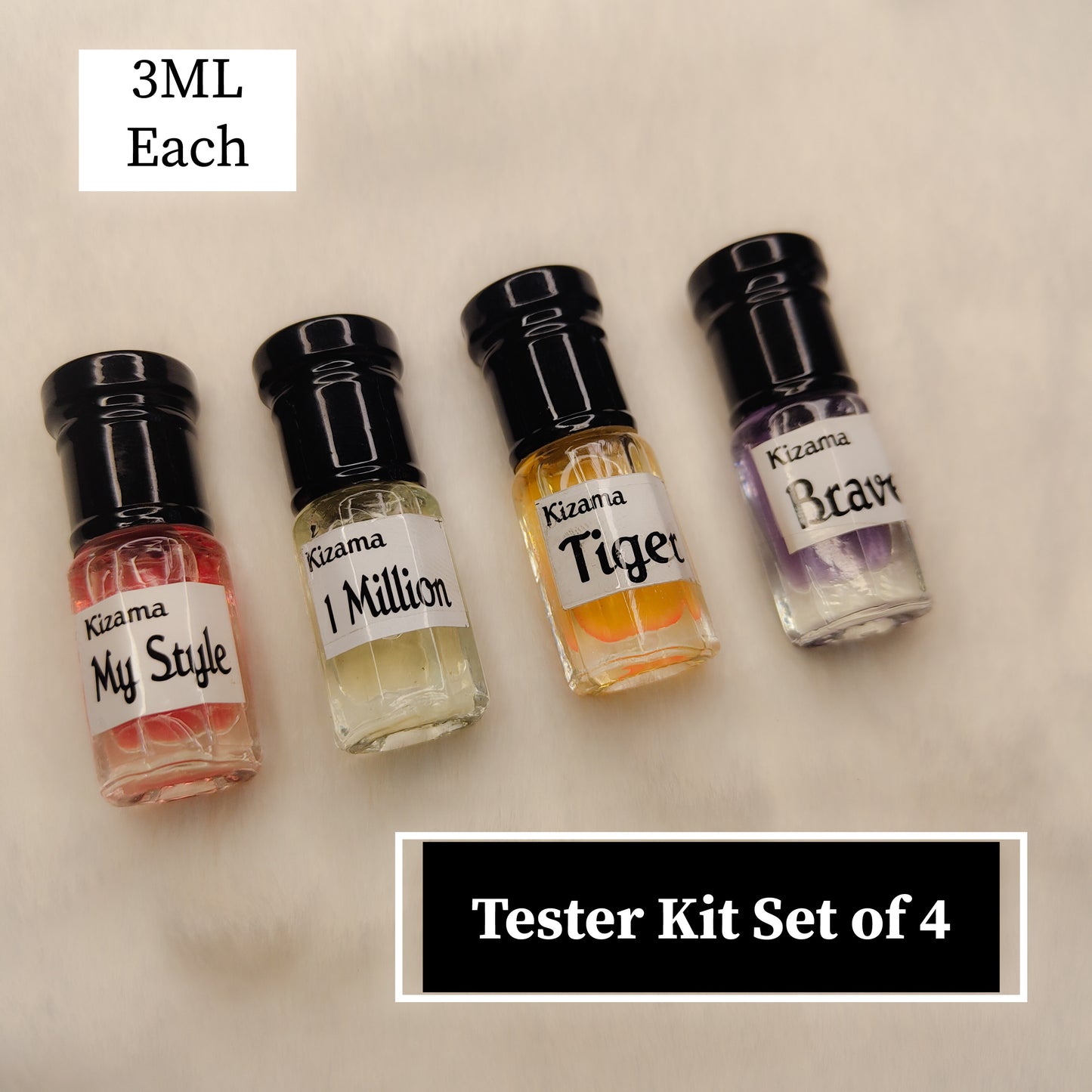 Kizama Bestselling Attars Combo 3ML Each Set of 4 Kizama Perfumery