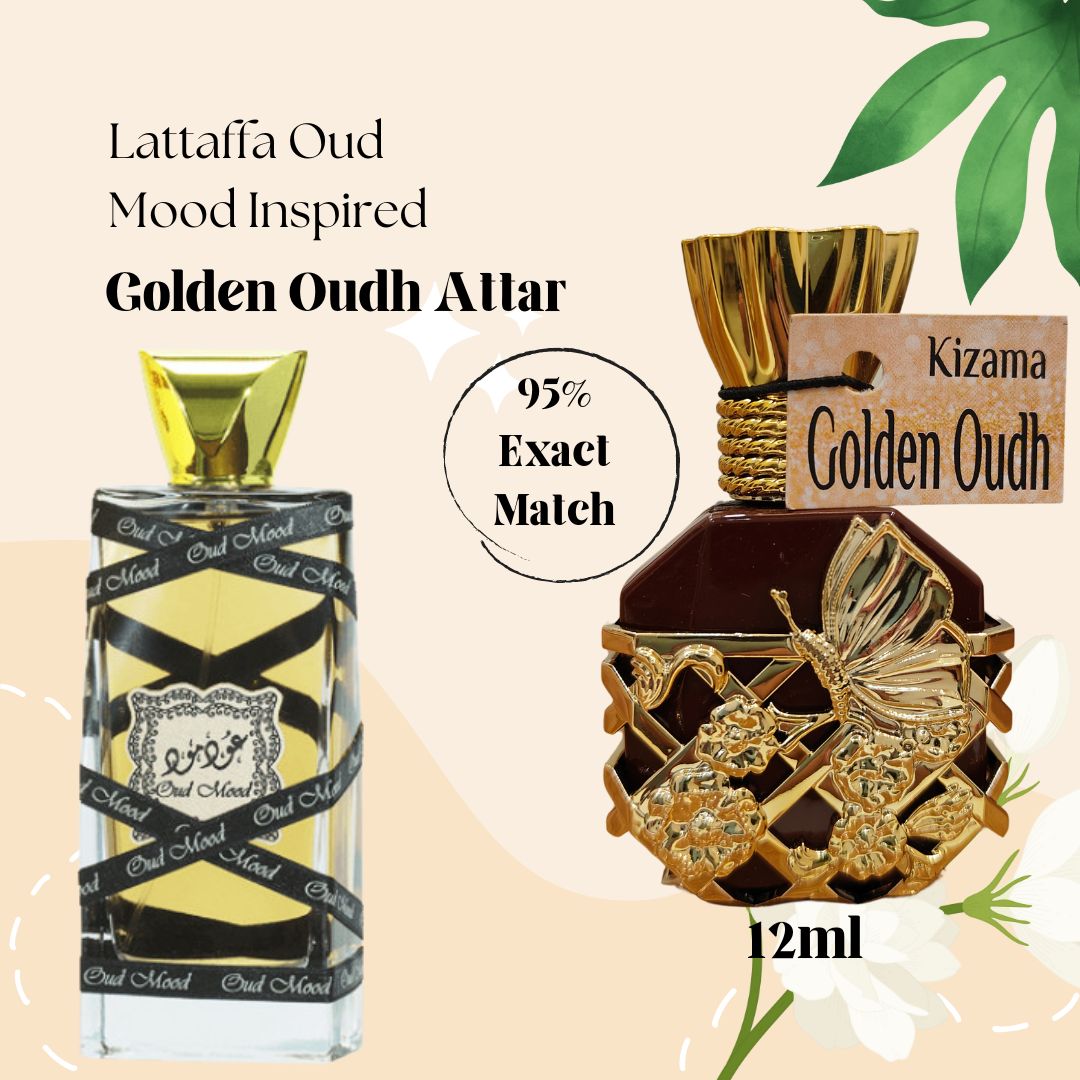 Kizama Golden Oudh Unisex Attar Inspired by Oud Mood Lataffa Kizama Perfumery