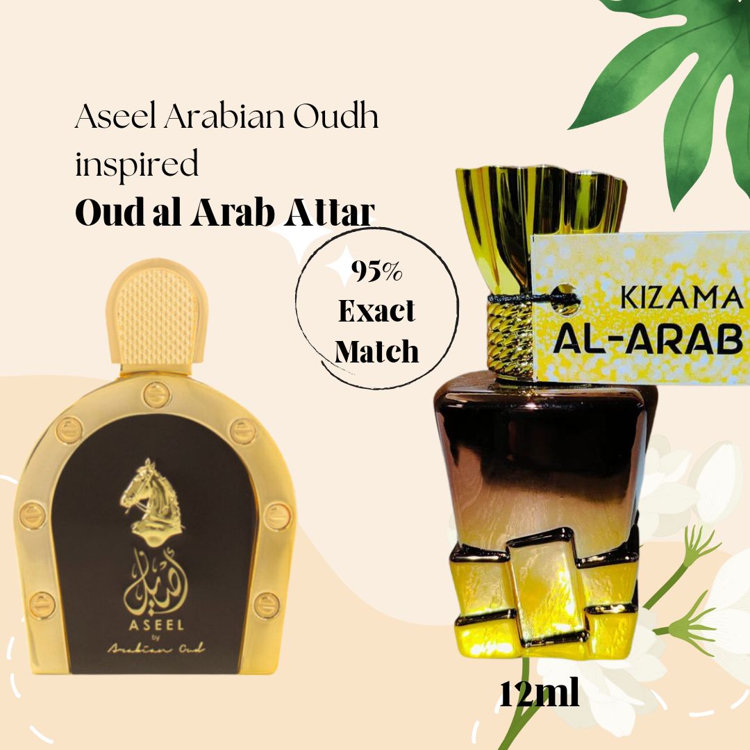 Kizama Oud Al Arab Attar for Men inspired by Aseel Arabian Oud Perfume Kizama Perfumery