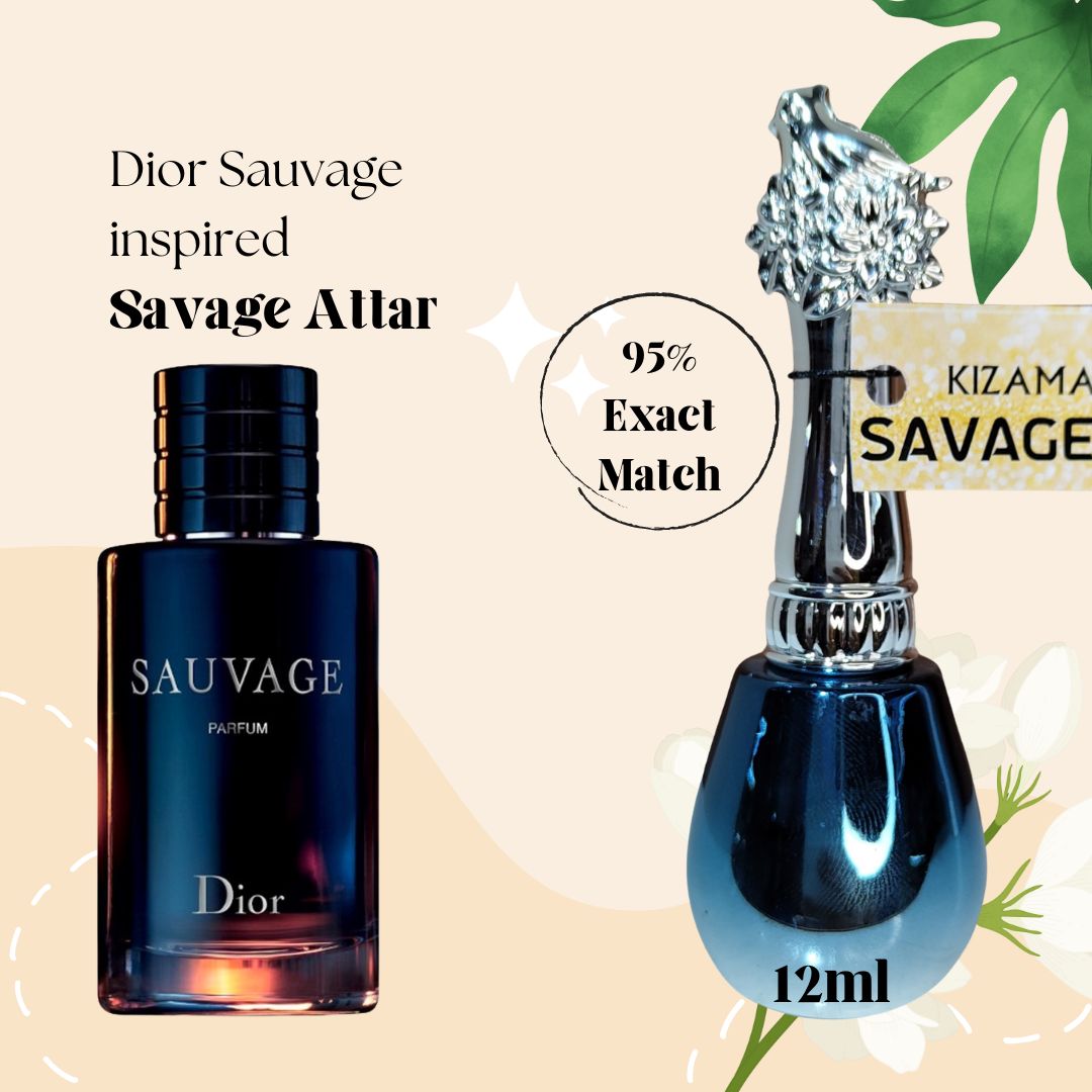 Kizama Savage Attar for Men Inspired by Dior's Sauvage Perfume Kizama Perfumery