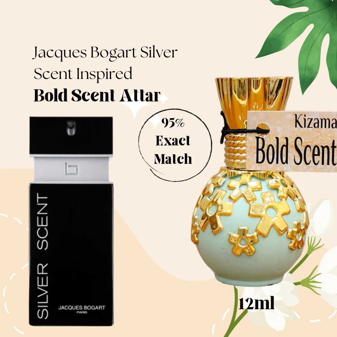 Kizama Bold Scent Attar for Men inspired by Jacques bogart Silver Scent II Best for Party Wear Kizama Perfumery