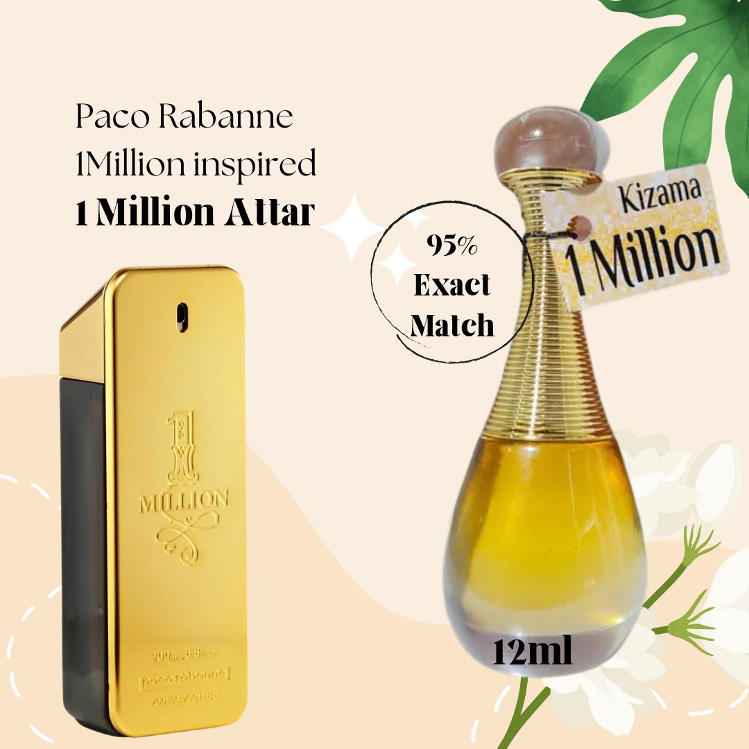 Kizama 1Million Attar for Men Inspired by Paco Rabanne 1Million KizamaPerfumery